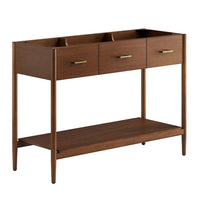 Modway Zaire 48" Single Sink Compatible Bathroom Vanity Cabinet - Walnut-MDF and Rubberwood