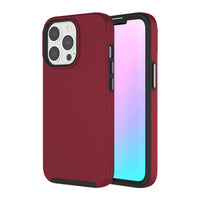 AXS PROTech Dual-Layered Anti-Shock Case with Military-Grade Durability for Apple iPhone 13 Pro - Burgundy-Shock resistant
