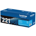Brother TN221C Standard-Yield Cyan Toner Cartridge-Yields up to 1,400 pages