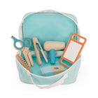 Janod Hairdresser Toy 6-Piece Set-This attractive case includes a straightener, a comb, a pair of scissors, a mirror, a hairdryer and a razor - everything you need to emulate your favorite hairstylist