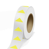 JAM Paper Standard Label Rolls - Triangle - 1 1/4 x 2 1/2 - Neon Yellow - 125 Labels/Roll-Colour: Neon Yellow | Make your mail stand out with colourful shipping address labels.