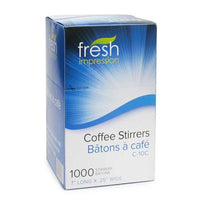 Icon Global Fresh Impression Wood Stir Sticks - 7-inch - 1000 Pack-Birchwood Stir Sticks