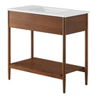 Modway Zaire 36" Bathroom Vanity - Walnut/White-Wood Grain Veneer