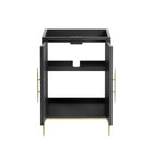 Modway Awaken 24" Bathroom Vanity Cabinet - Black-Spacious Storage