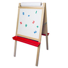 Crestline Deluxe Magnetic Paper Roll Easel - Green Chalkboard/White Dry Erase - 48" H x 24" W-For best results, prime the chalkboard surface by rubbing the entire surface with the side of a chalk stick, then erase completely.