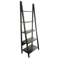 kieragrace Providence Miller Floor Shelf - Black Matte Finish, 5-Tiered-Corner shelf, 5-tiered
