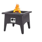Modway Vivacity Outdoor Patio Fire Pit Table - Espresso-Please read instructions carefully before connecting with an external propane tank (Propane tank does not store within the unit)