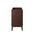 Modway Ledger 36" Wood Bathroom Vanity Cabinet - Walnut-Assembly Required
