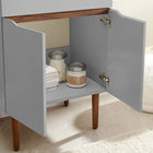 Modway Harvest 24" Bathroom Vanity Cabinet - Grey/Walnut-Dual Soft-Close Doors
