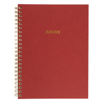Gry Mattr Spiral Notebook - 6" x 8"- Lined - 80 Sheets - Red-Cover made from cherry by-product material