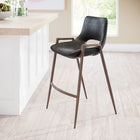Zuo Desi Counter Stool - Black/Walnut - Set of 2-Assembly required