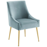 Modway Discern Upholstered Performance Velvet Dining Chair - Light Blue-Dining Room or Accent Chair