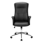 Monarch Specialties 7323 Ergonomic Leather-Look Office Chair - Black-Tailored for the professional, this ergonomically designed swivel office chair is equipped with adjustable height options and upholstered, padded armrests, providing optimal support and personalized comfort