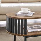 Modway Fortitude Wood Coffee Table - Walnut Black-MDF and Particleboard