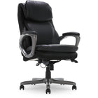 Serta Smart Layers Arlington Air Executive Chair - Black-Sturdy casters allow for easy mobility
