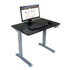 Victor Height Adjustable Compact Full Electric Standing Desk - 3' Wide - Black-Work surface is made up of durable 3/4” chipboard and is thick enough to support a clampable monitor arm for a proper ergonomic position