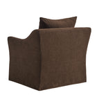 Modway Somerset Linen Blend Slipcovered Armchair - Cocoa-Simple Setup Required