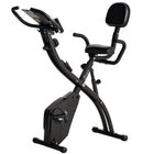Soozier 3 in 1 Folding Exercise Bike w/ 8-Level Magnetic Resistance - Black-Caters to your body shaping needs, bodybuilding and fitness, waist training, hips, legs and arms 