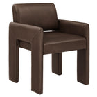 Modway Daven Vegan Leather Dining Armchair - Espresso-Versatile Dining Armchair