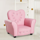 Qaba Kids Mini Princess Sofa Chair- Pink-Durable PVC upholstery over comfortable sponge material  