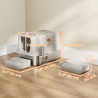 PawHut XL Stainless Steel Cat Litter Box with Lid and Flip Cover-Three convertible modes adapt to your cat's unique habits and needs 