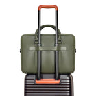 Champs Onyx Leather Slim Briefcase - Khaki-2 Inner slip pockets