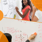 Clingers Cling-rite Economy Roll, White, 20" x 30"-SUITABLE SURFACE TO CLING: Cling dry erase sheets to most indoor smooth surfaces. They are repositionable, erasable, recyclable and remarkable.