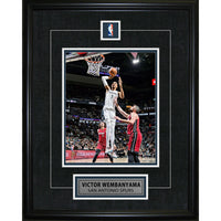Victor Wembanyama Pin & Plate Spurs - Framed Print - 16" x 20"-Premium 8x10 framed
