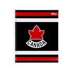Hilroy Hockey Canada 2002 Logo Notebook - 10-1/2 H x 8-5/8" W - Black/White-Durable Hardcover