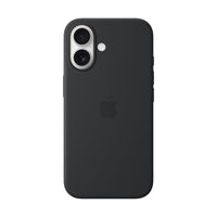 Apple iPhone 16 Silicone Case with MagSafe - Black-Made with a 55 percent recycled silicone material, the case has a silky, soft-touch finish on the exterior that feels great in your hand. And on the inside, there’s a soft microfibre lining for even more protection