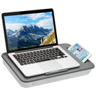 LapGear Sidekick Lap Desk - Grey Herringbone-Cushion filling conforms to your lap
