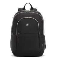 Swiss Gear Womens Laptop Backpack - Black-Padded, felt-lined laptop pocket fits up to a 16” laptop