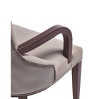 Manhattan Comfort Shubert 22.5" Modern Faux Leather and Velvet Upholstered Dining Armchair - Light Grey-22.75" L x 23" W x 37.25" H