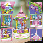 Contixo Carousel Building Block Set with Music Box - 488 Pieces-Grade 3+
