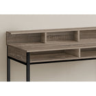 Monarch Specialties 7702 48" Computer Desk - Dark Taupe/Black Standing Height-Finished on all sides for flexible placement anywhere in a home office