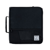 Hilroy 2" 3 Ring Utility Zipper Binder - Black/Grey-2" Ring Capacity - Hold approx. 375 to 500shts of standard 20lb paper