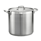Tramontina 20 Qt Covered Stock Pot Gournmet Stainless Steel-Precision cast riveted stainless steel handles with 18/10 premium stainless steel lid