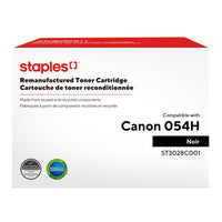 Staples Canon 054H Remanufactured Toner Cartridge - High Yield - Black-Black