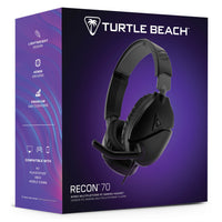 Turtle Beach Recon 70 Gaming Headset for PC - Black-Lightweight Comfort - A lightweight headset design ensures complete comfort during those hours-long gaming sessions featuring a padded headband and ear cushions
