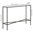 Hudson&Canal Henley 42"W Console Table with Glass Top - Blackened Bronze-9