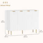 HOMCOM 47.2" L Sideboard Buffet Cabinet - White-Versatile as sideboard, bathroom, or entryway cabinet