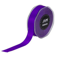 JAM Paper Double Faced Satin Ribbon - 7/8" W x 25 yd. - Purple-Colour: Purple