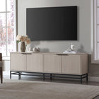 Hudson&Canal Campello TV Stand for TV's up to 78" - Alder White-Features easy assembly