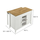 Modway Garland Kitchen Island - Oak White-MDF, Particleboard, and Paper Laminate