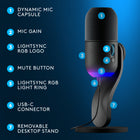 Logitech G Yeti GX Dynamic RGB Gaming Microphone with Lightsync - Black-Sleek, Gamer-Friendly Design: The Yeti GX is a studio-quality USB gaming microphone with the bold, clean aesthetic of G gaming gear - it looks great on your desk or mounted to a boom arm