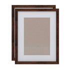 Decent Living Solid Wooden Picture Frame - 14" x 18" - Walnut Colour - 2 Pack-Material: 100% Natural Solid Wood (Okan / Teak)