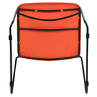 Flash Furniture HERCULES Orange Ultra-Compact Stack Chair with Black Powder Coated Frame-15 Gauge Steel Frame