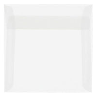 JAM Paper Square Translucent Vellum Invitation Envelopes - 8.5" x 8.5" - Clear - 25 Pack (GTGN530)-Color: Clear