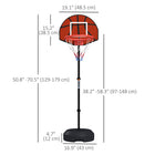 Soozier Basketball Hoop and Stand with Magenic Dartboard and Darts-Solid steel frame with PE backboard for strength
