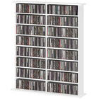 HOMCOM Double Media Storage Cabinet - White-Anti-tipping strap enhances safety and stability